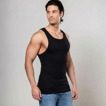 Alca Rib V‑Shape 2‑Pck Herren Singlet Schwarz