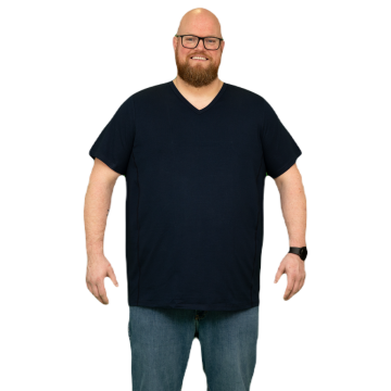 Alca Easy-Going 1-Pck Men T-Shirt V-Neck Navy 4XL